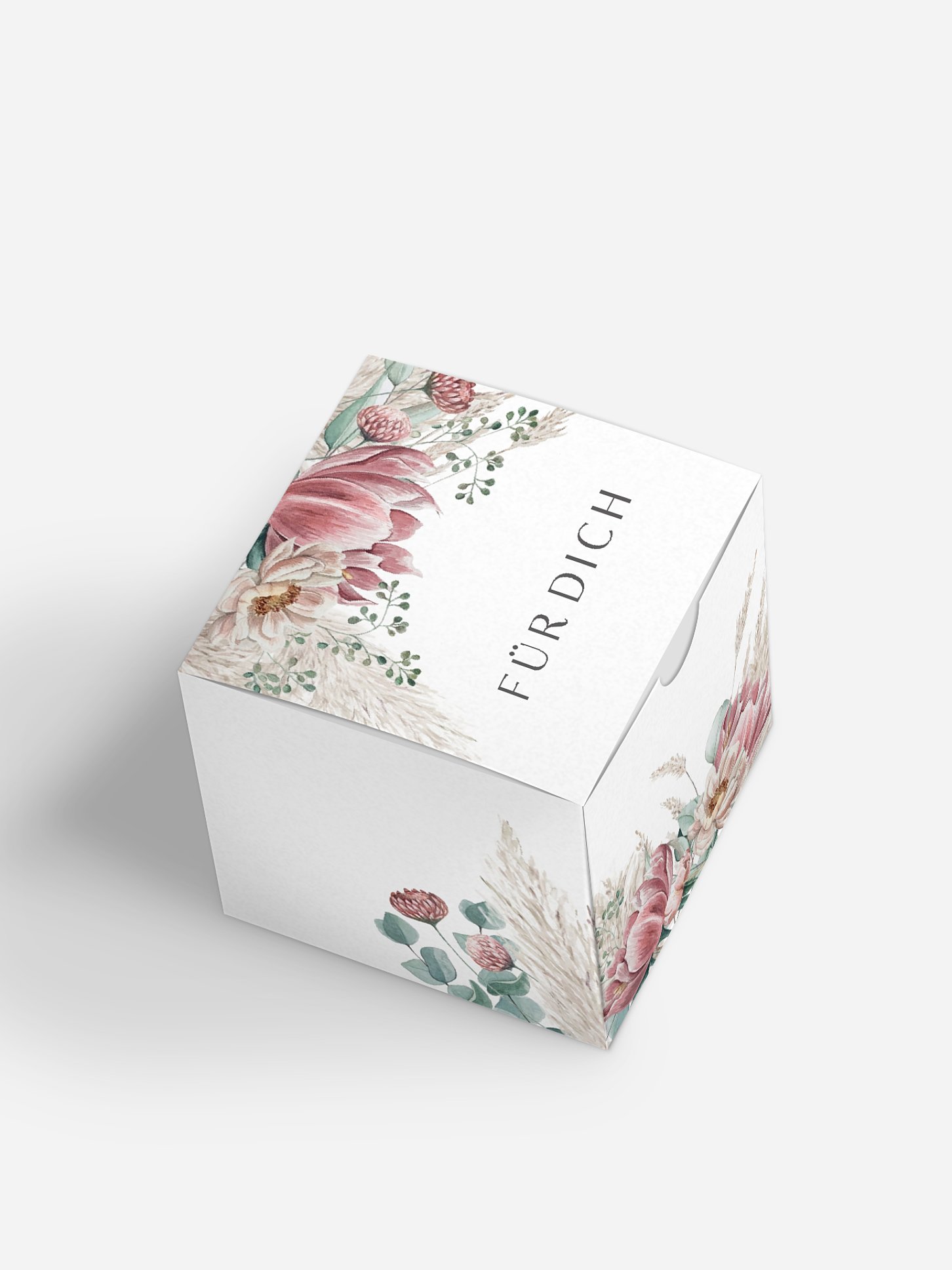 Gastgeschenkbox personalisiert Pampas & Peony