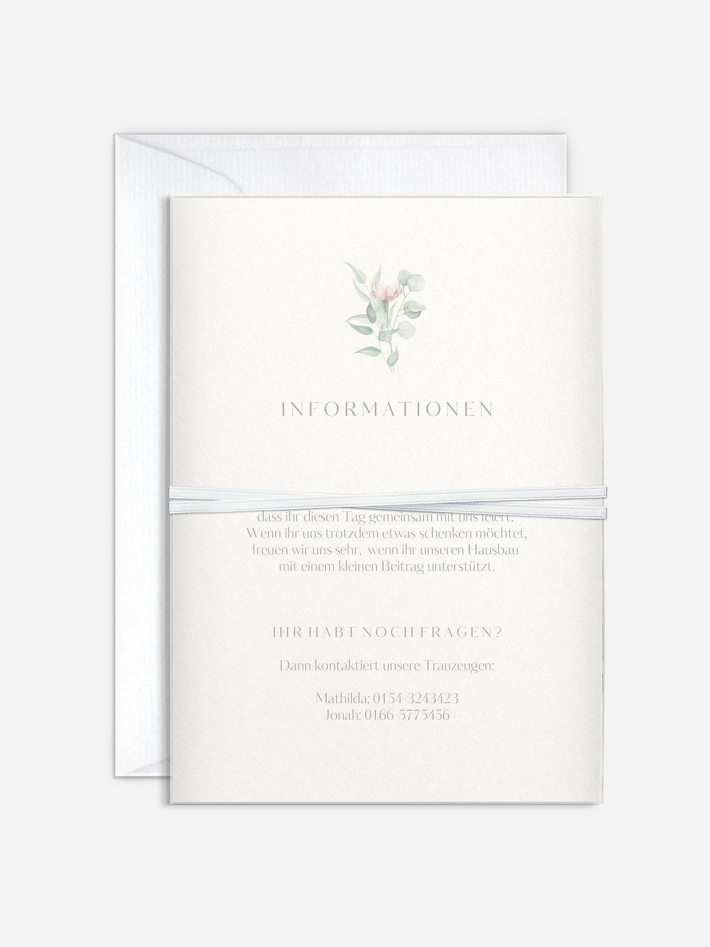 Hochzeitseinladung Pampas & Peony