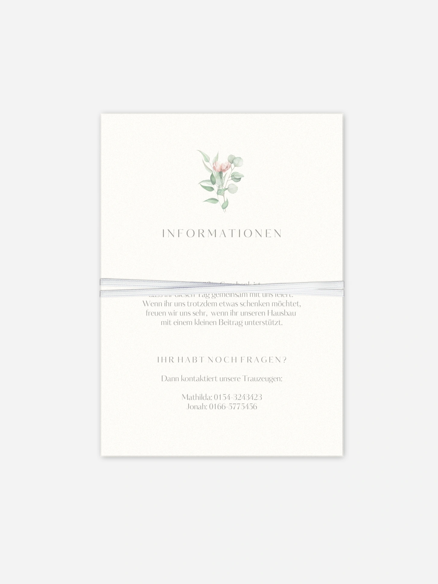 Hochzeitseinladung Pampas & Peony