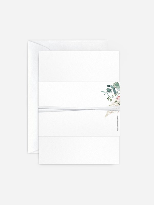Hochzeitseinladung Pampas & Peony