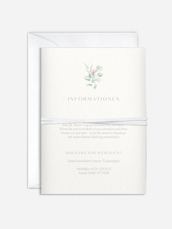 Hochzeitseinladung Pampas & Peony