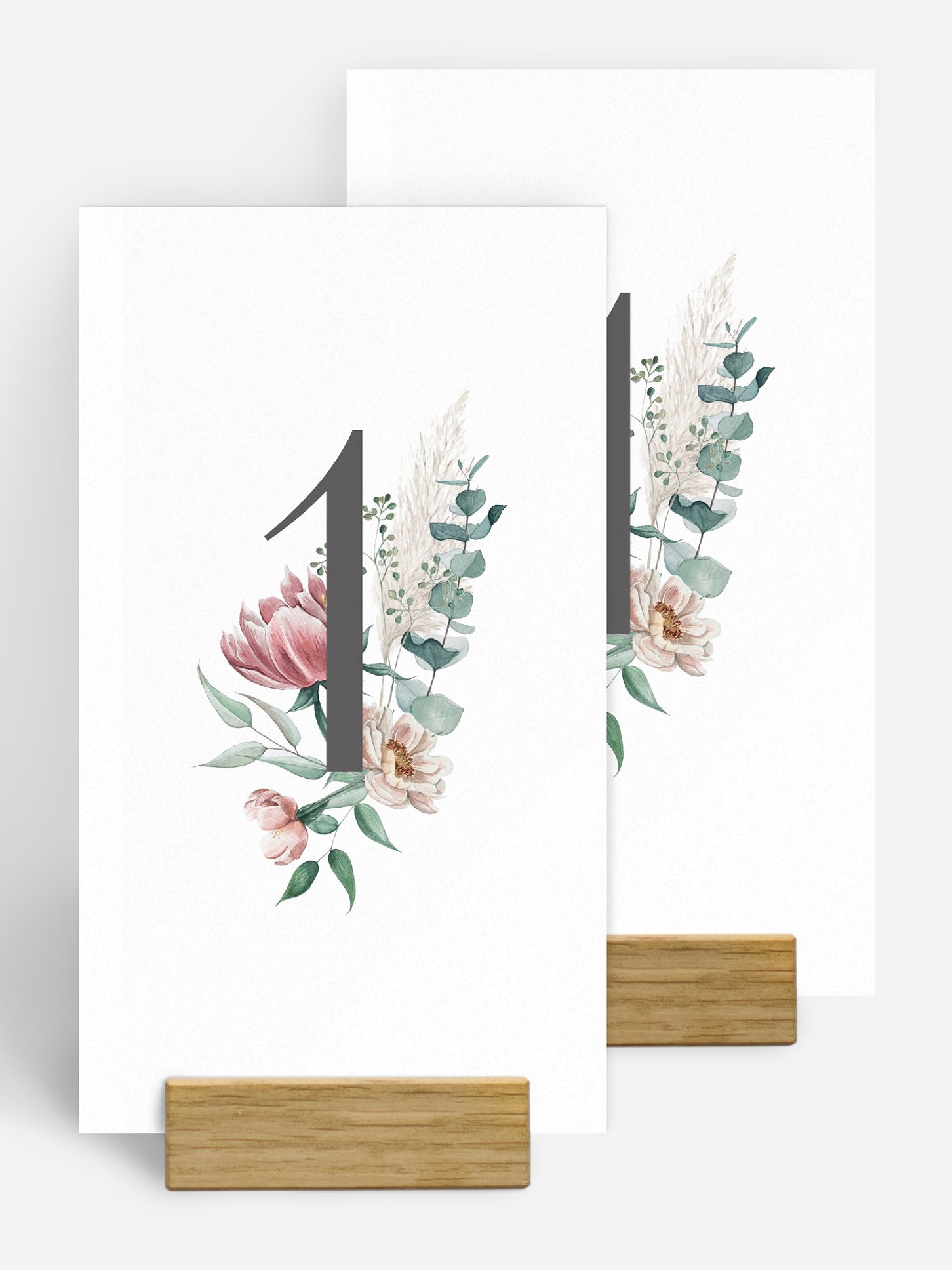Tischnummer Pampas & Peony