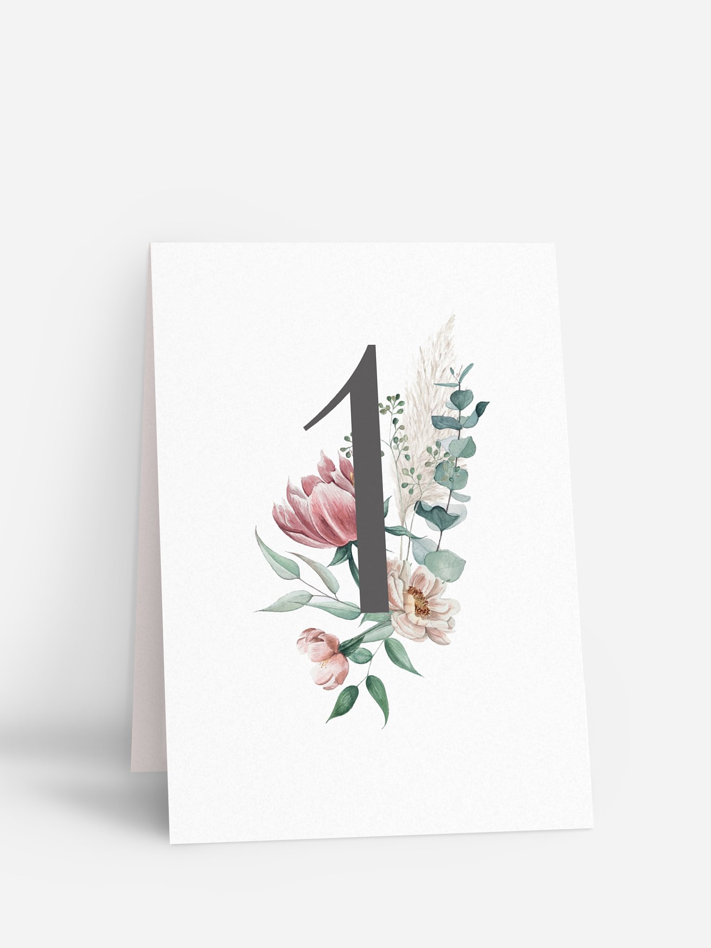 Tischnummer Pampas & Peony