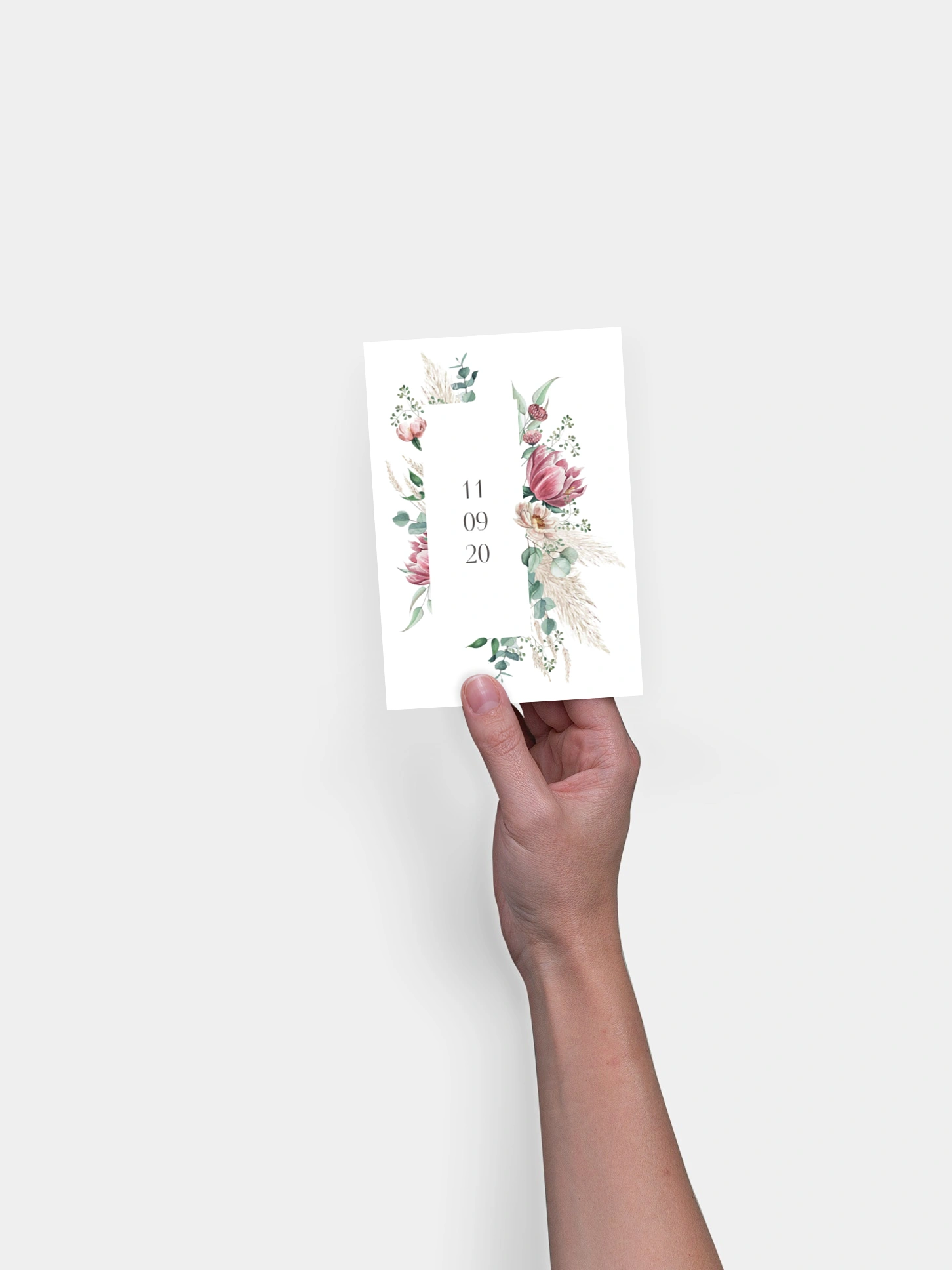 Save-the-Date Karte Pampas & Peony