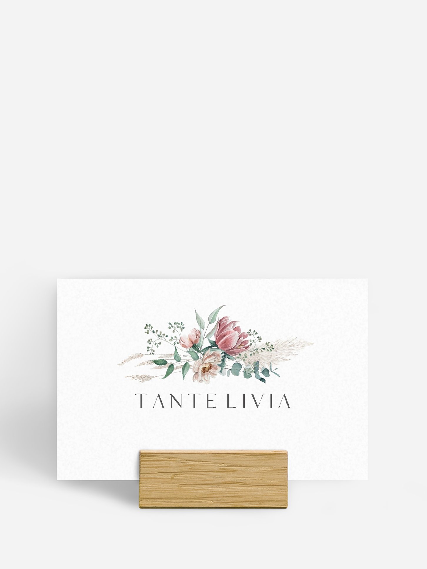 Tischkarte Hochzeit Pampas & Peony