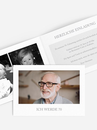 Einladung 70. Geburtstag Mein Tag