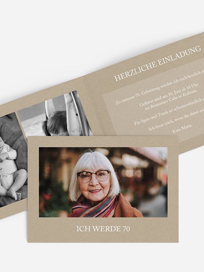 Einladung 70. Geburtstag Mein Tag