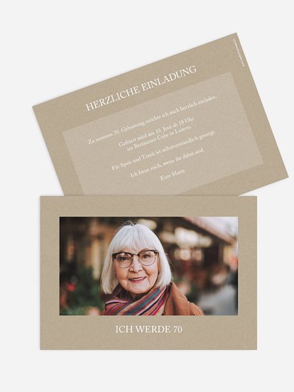 Einladung 70. Geburtstag Mein Tag