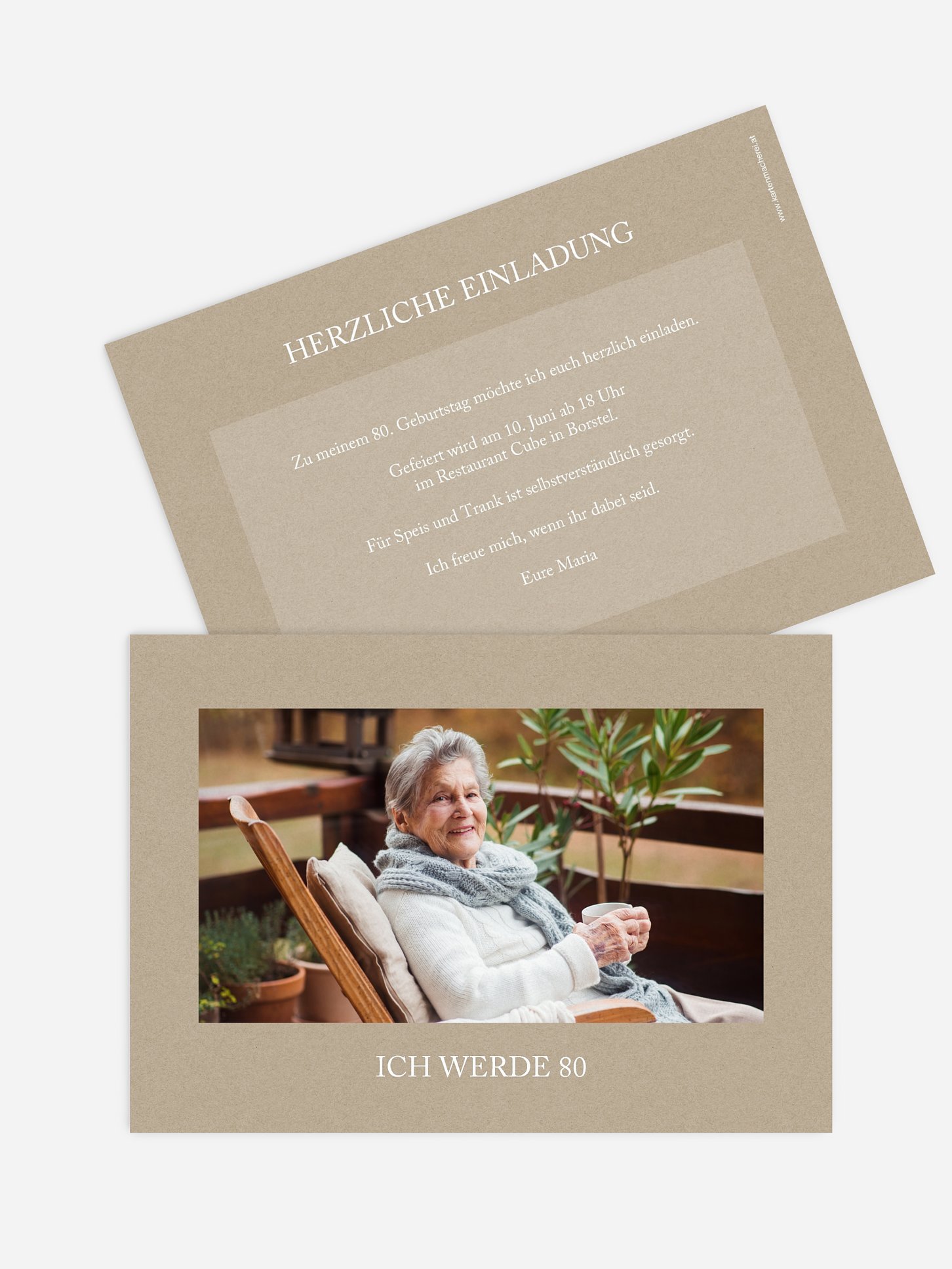 Einladung 80. Geburtstag Mein Tag