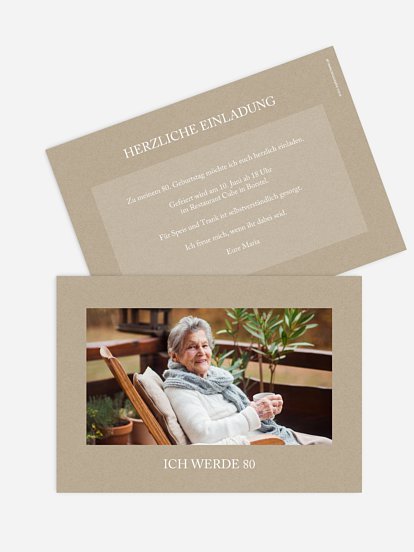 Einladung 80. Geburtstag Mein Tag