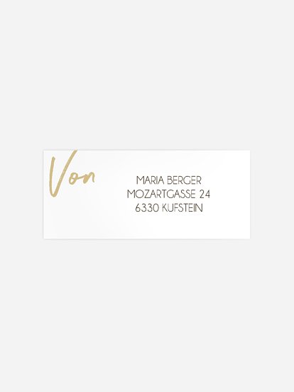 Absenderaufkleber Geburtstag Grosser Tag Kraftpapier