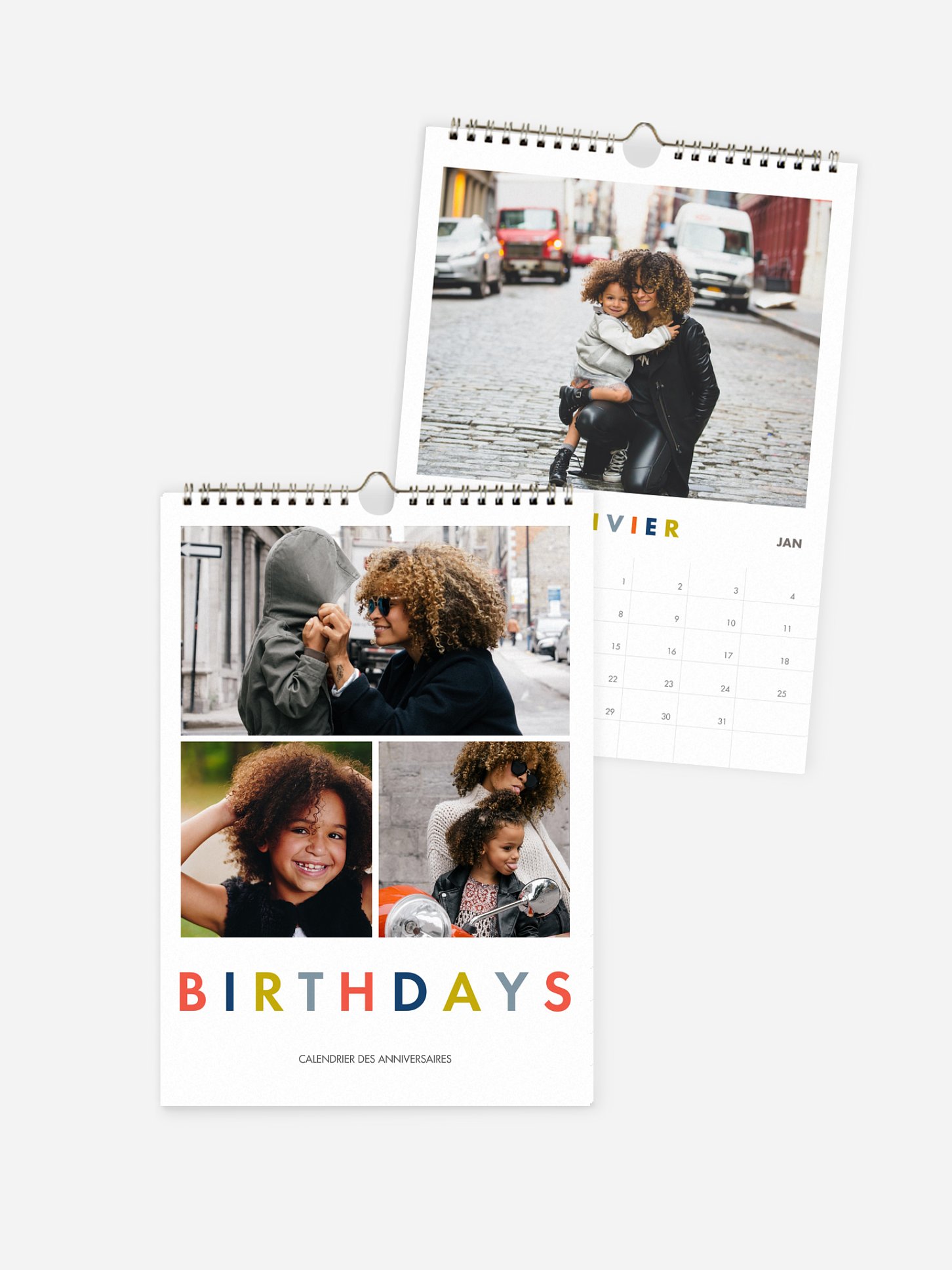 Calendrier anniversaire Jolies couleurs II