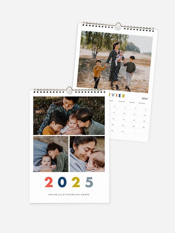Calendrier mural Jolies couleurs