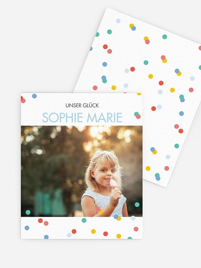 Retro Bilder Konfetti-Regen