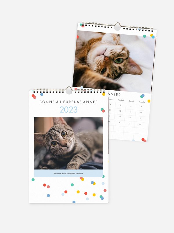 Calendrier mural Pluie de confettis
