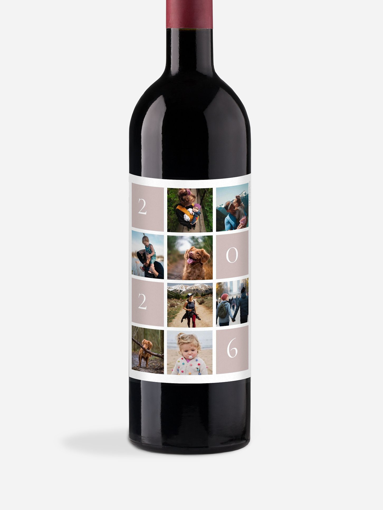 Étiquette pour bouteille Christmas Memory - dorure