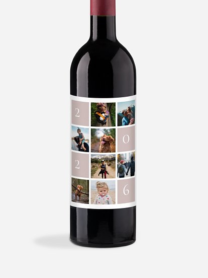 Étiquette pour bouteille Christmas Memory - dorure
