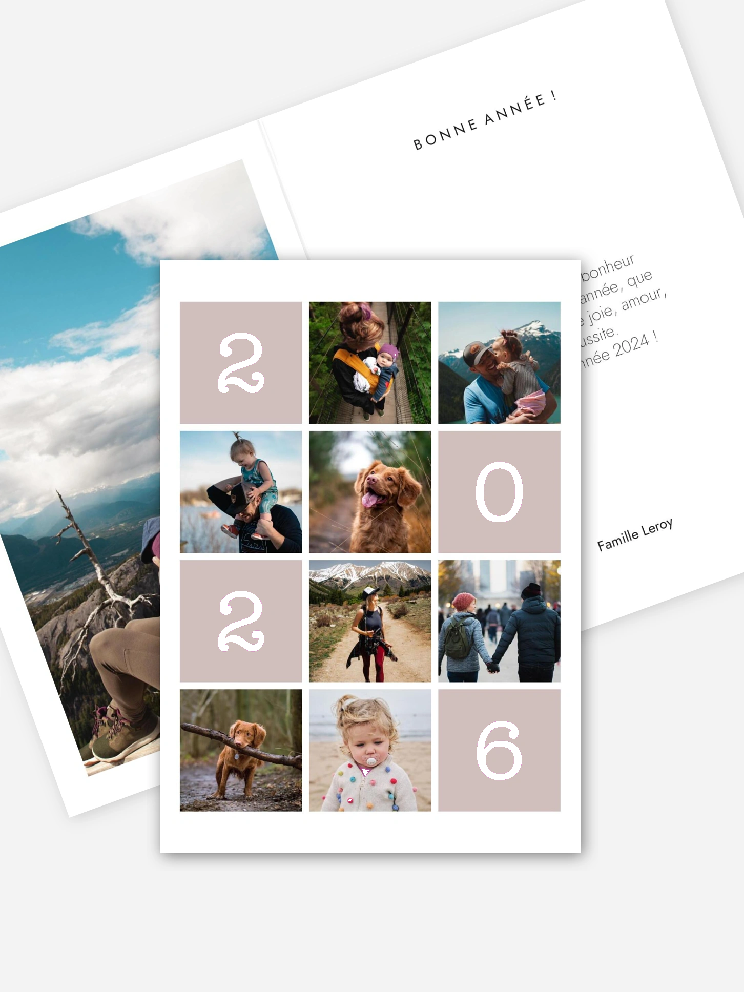 Carte de voeux Christmas Memory - dorure