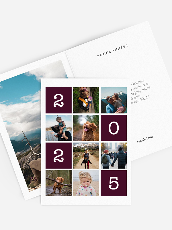 Carte de voeux Christmas Memory - dorure