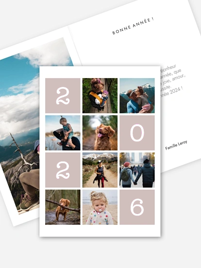 Carte de voeux Christmas Memory - dorure