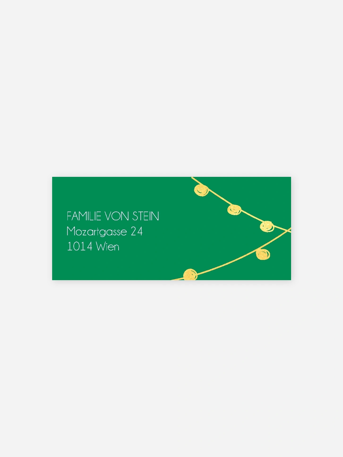 Absenderaufkleber Geburt Lampion-Lichterkette