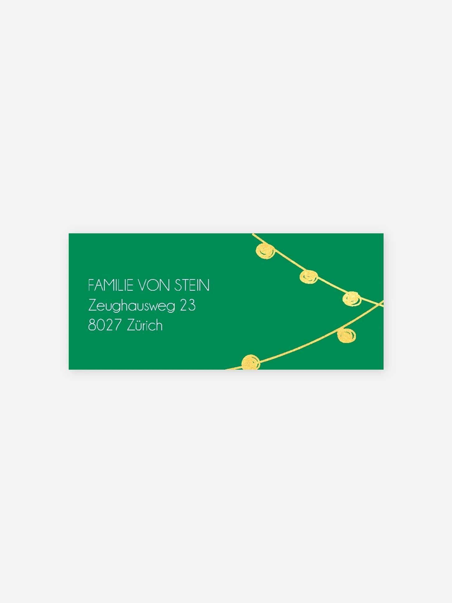 Absenderaufkleber Geburt Lampion-Lichterkette