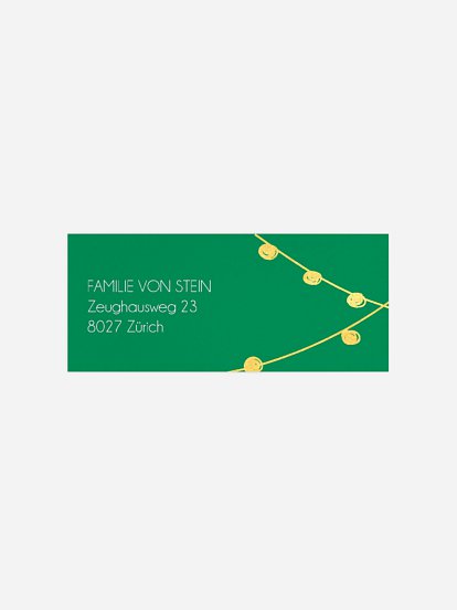 Absenderaufkleber Geburt Lampion-Lichterkette