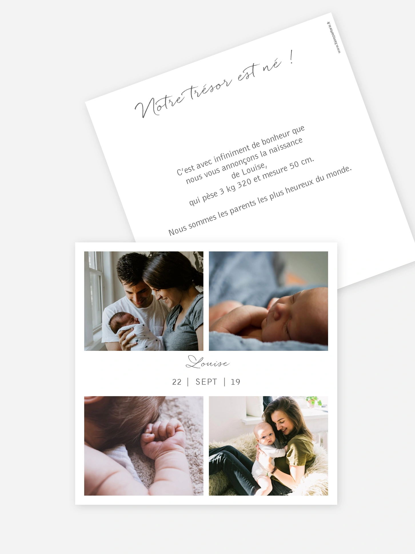 Faire-part naissance Multi-photos I