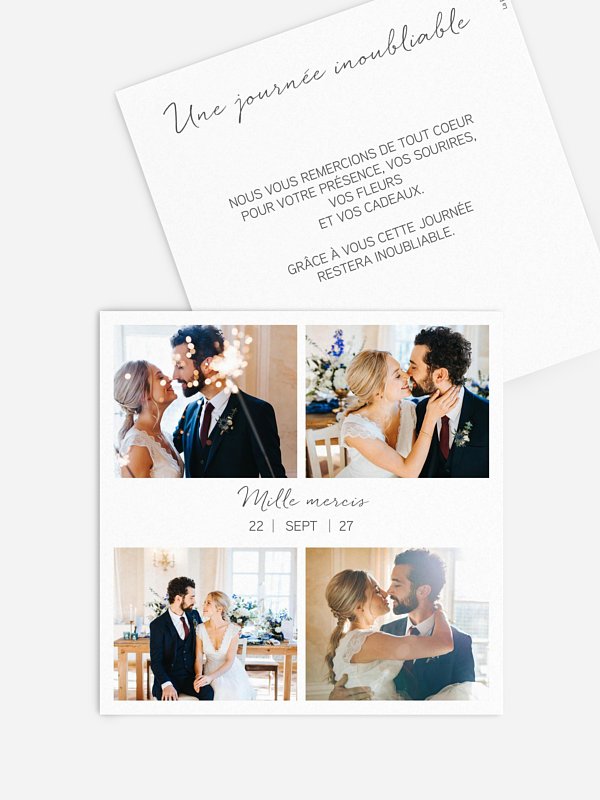 Carte de remerciements Multi-photos I