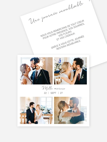 Carte de remerciements Multi-photos I