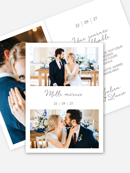 Carte de remerciements Multi-photos I