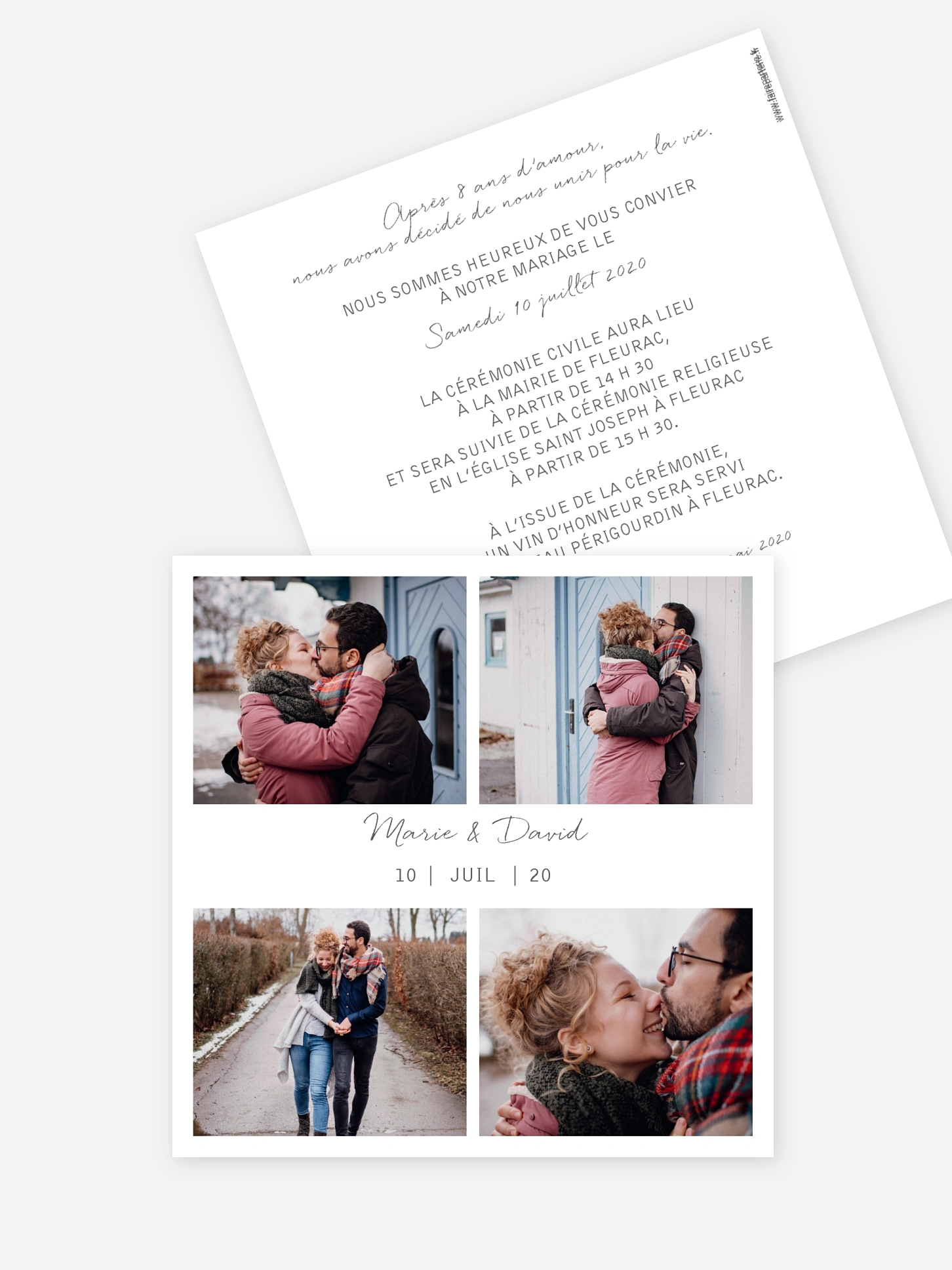 Faire-part de mariage Multi-photos I