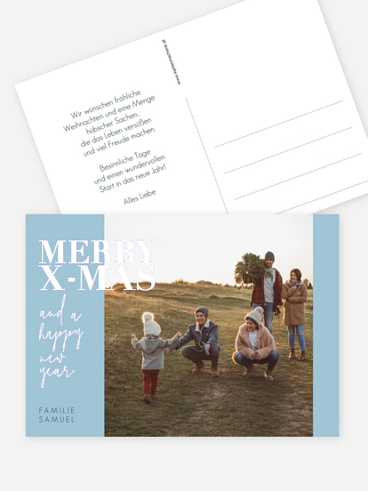 Weihnachtskarte Glanzvolle Festtage Premium