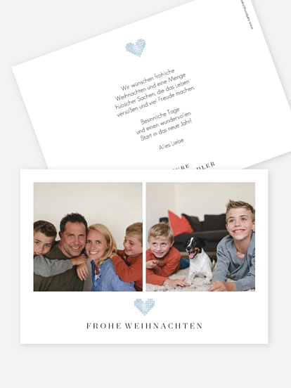 Weihnachtskarte Weihnachten mit Herz