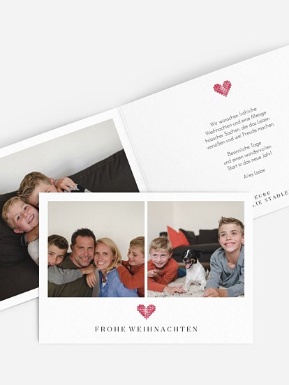 Weihnachtskarte Weihnachten mit Herz