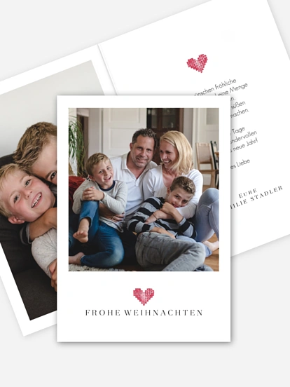 Weihnachtskarte Weihnachten mit Herz