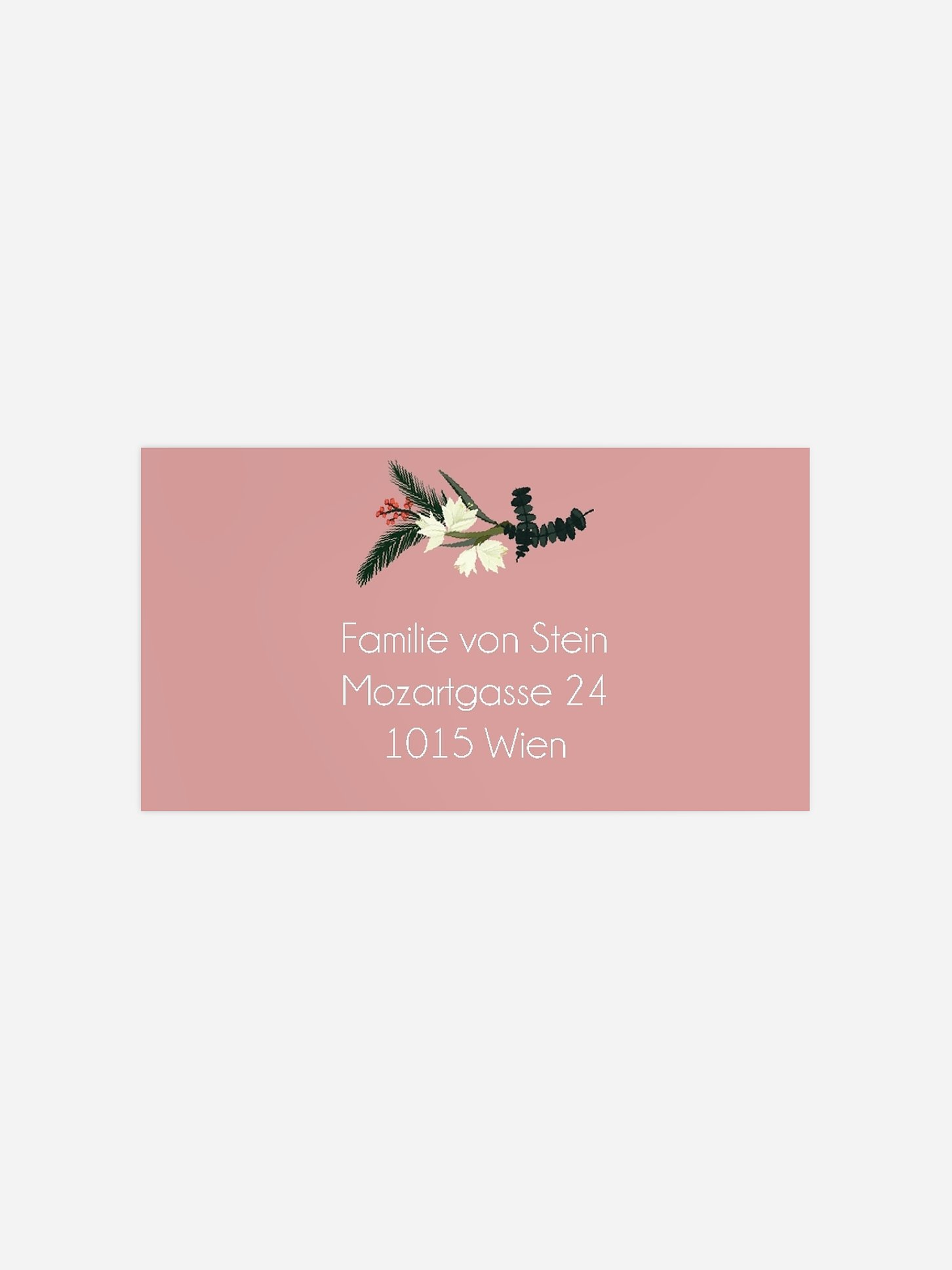 Empfängeraufkleber Weihnachten Frohe Feiertage Premium