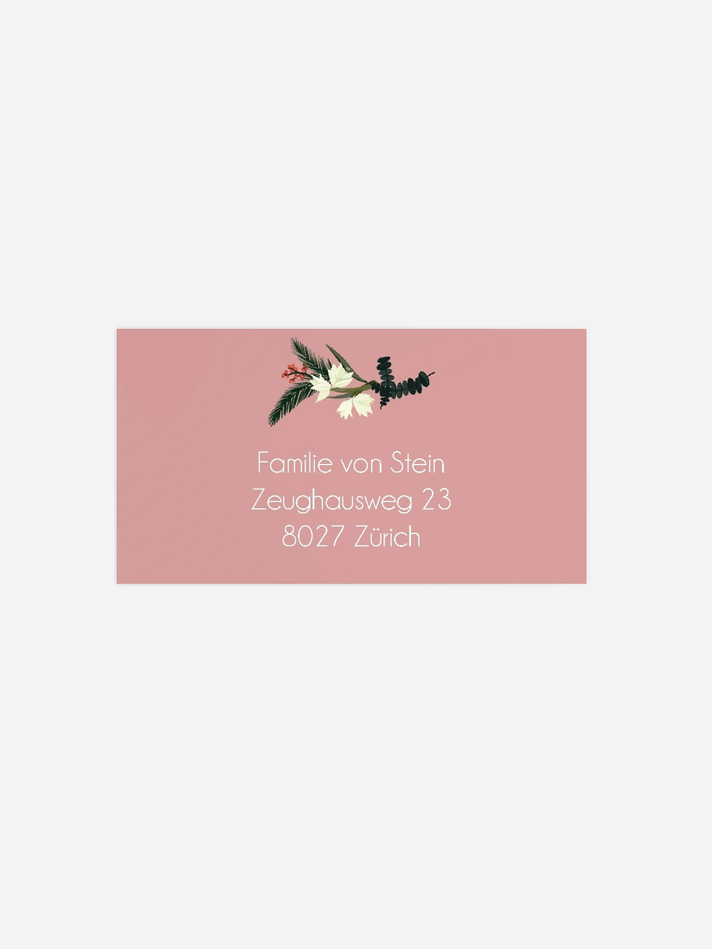 Empfängeraufkleber Weihnachten Frohe Feiertage Premium