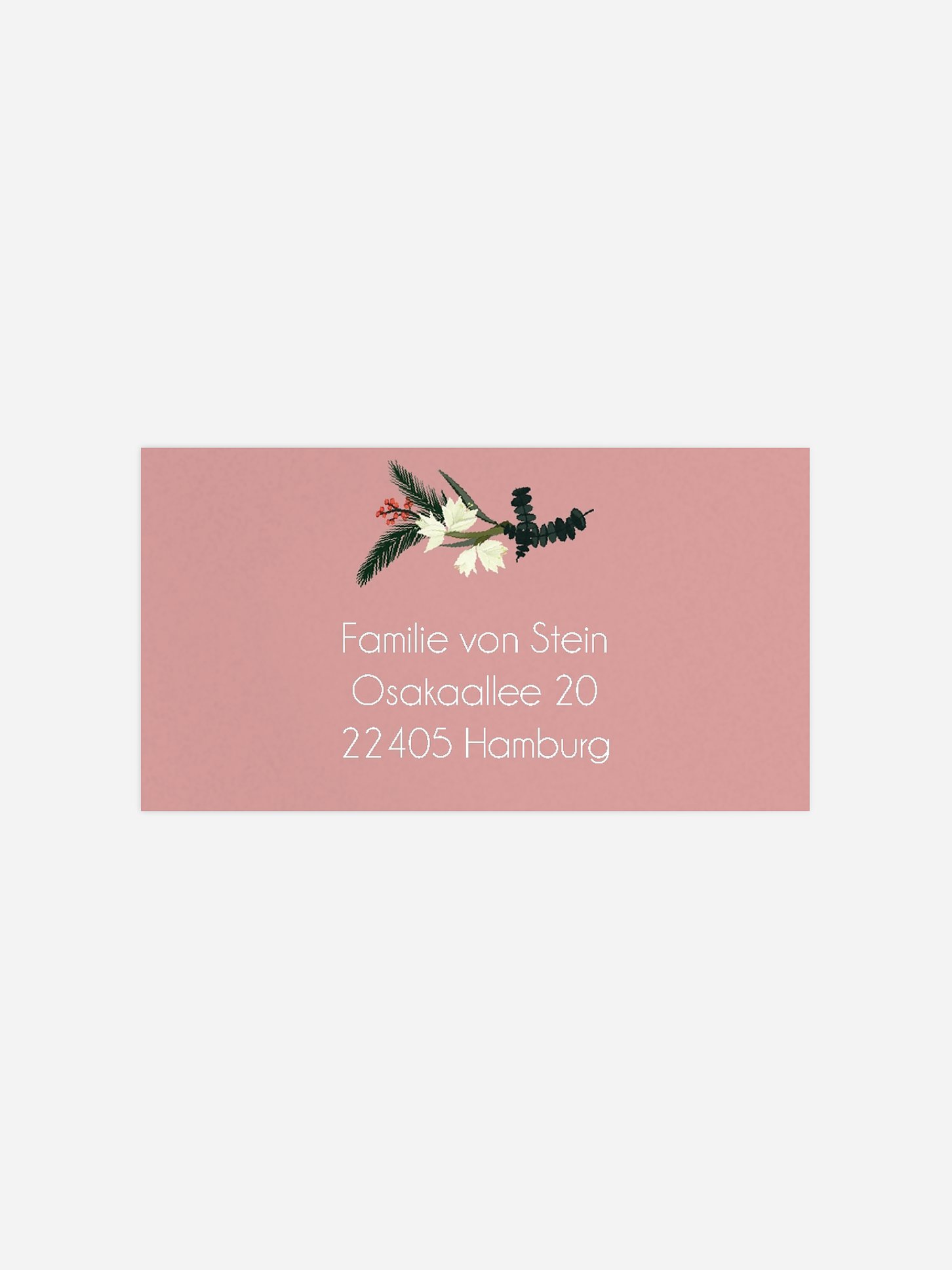 Empfängeraufkleber Weihnachten Frohe Feiertage Premium