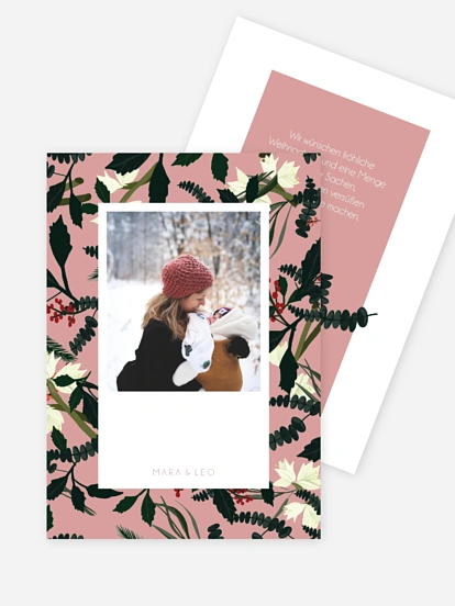 Weihnachtskarte Frohe Feiertage Premium