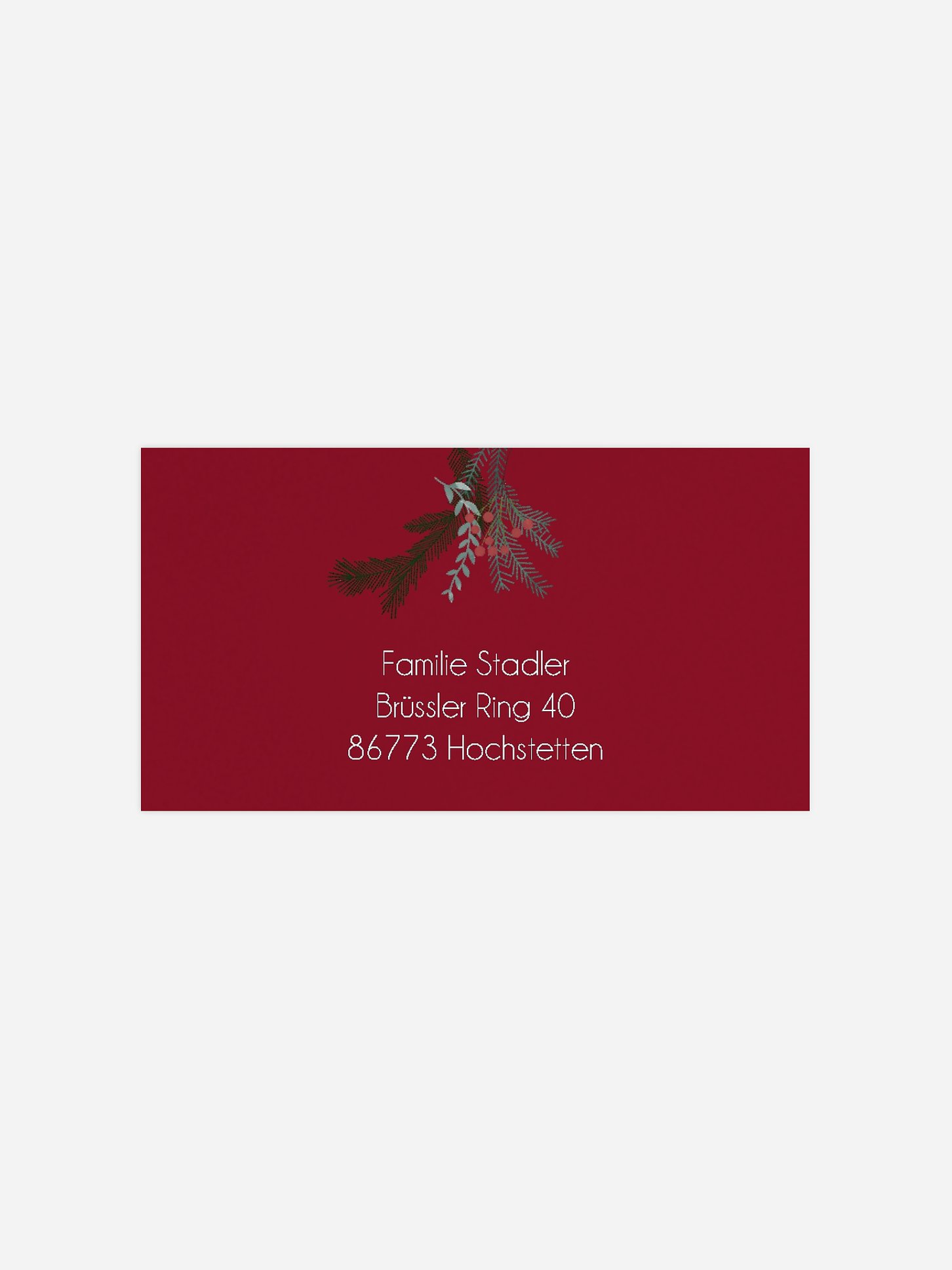 Empfängeraufkleber Weihnachten Weihnachtsgeschichte