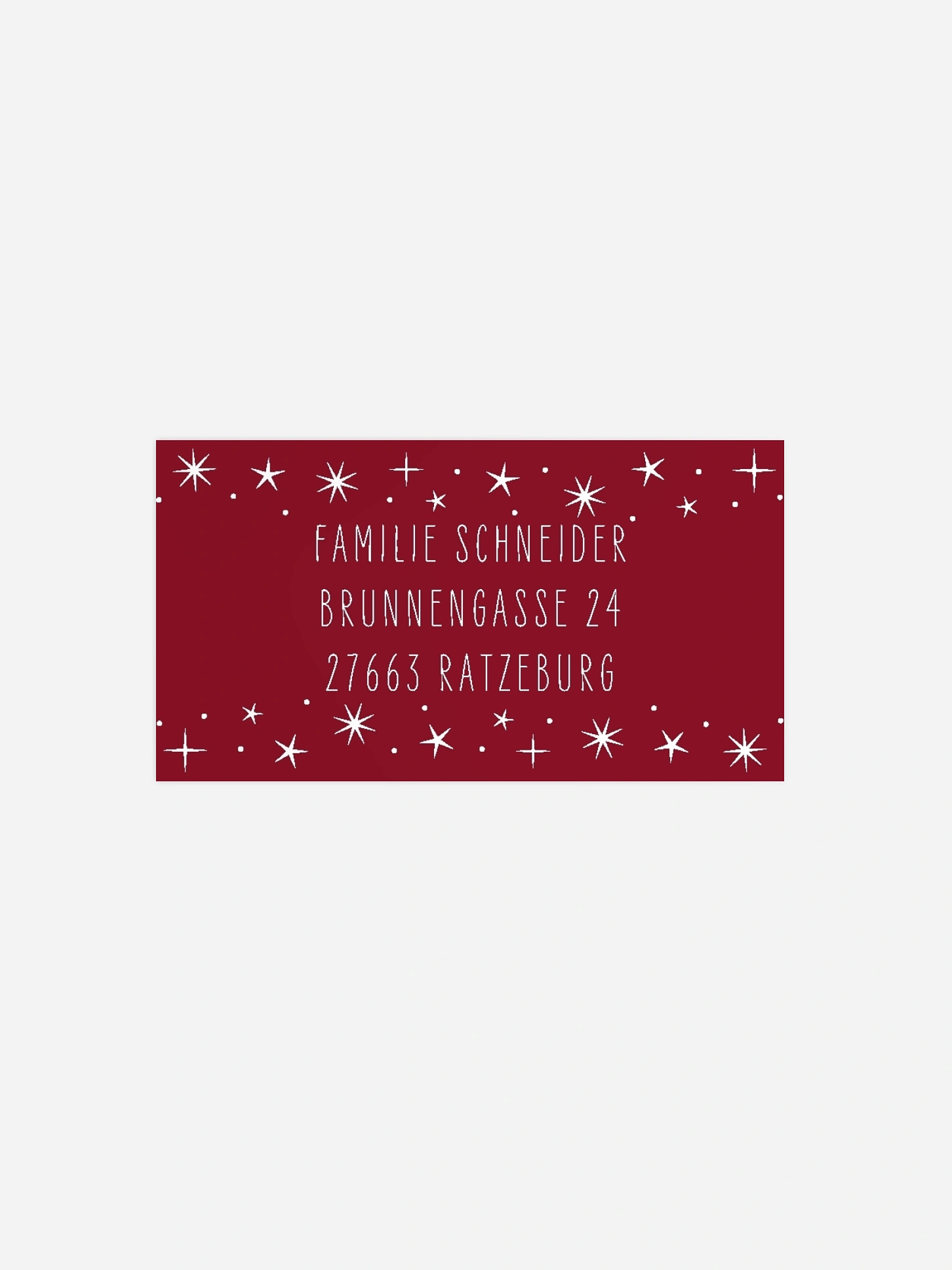 Empfängeraufkleber Weihnachten Glanz & Glück
