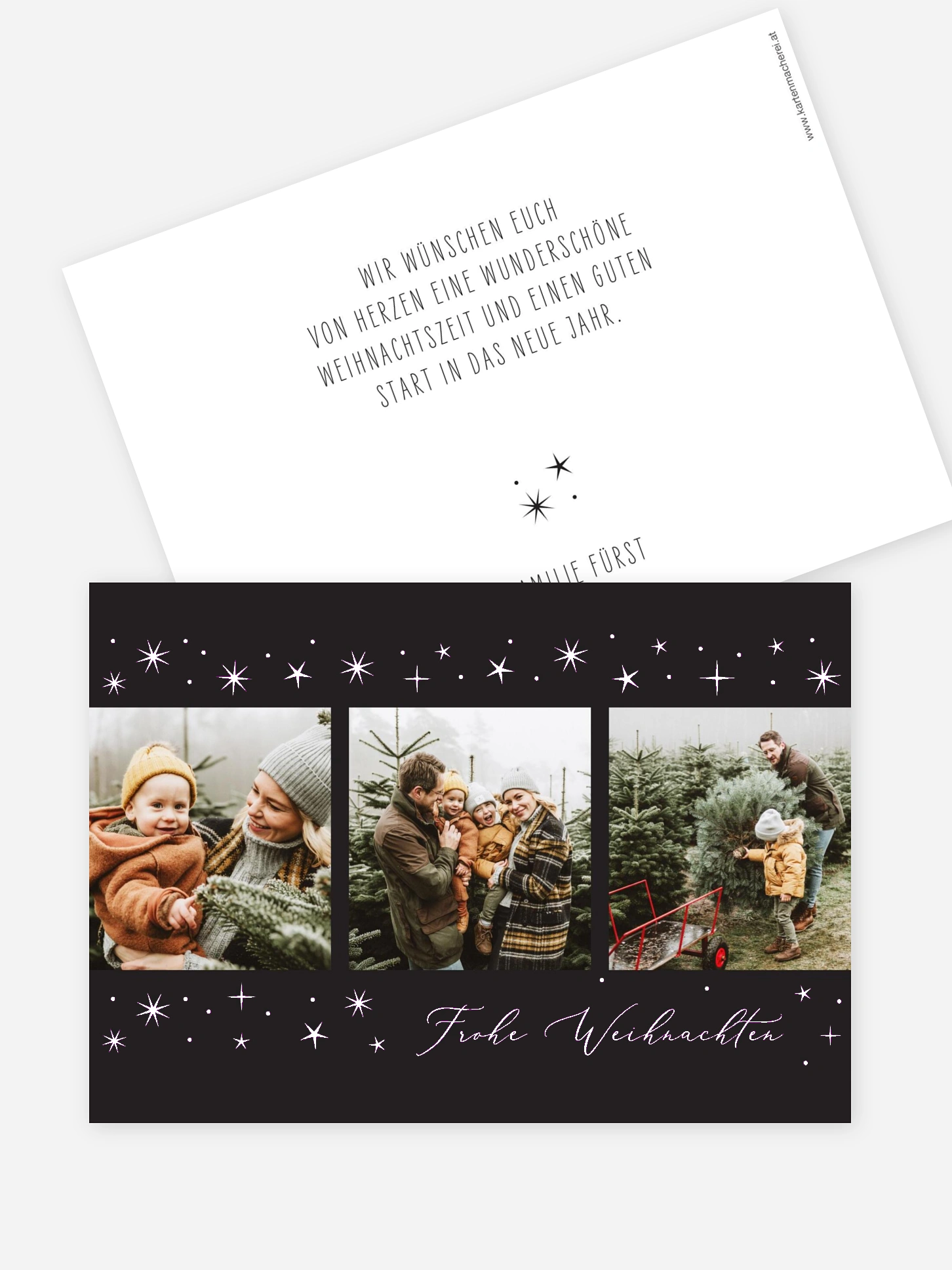Weihnachtskarte Glanz & Glück