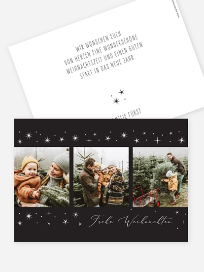 Weihnachtskarte Glanz & Glück