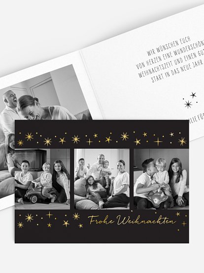 Weihnachtskarte Glanz & Glück