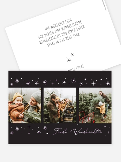 Weihnachtskarte Glanz & Glück