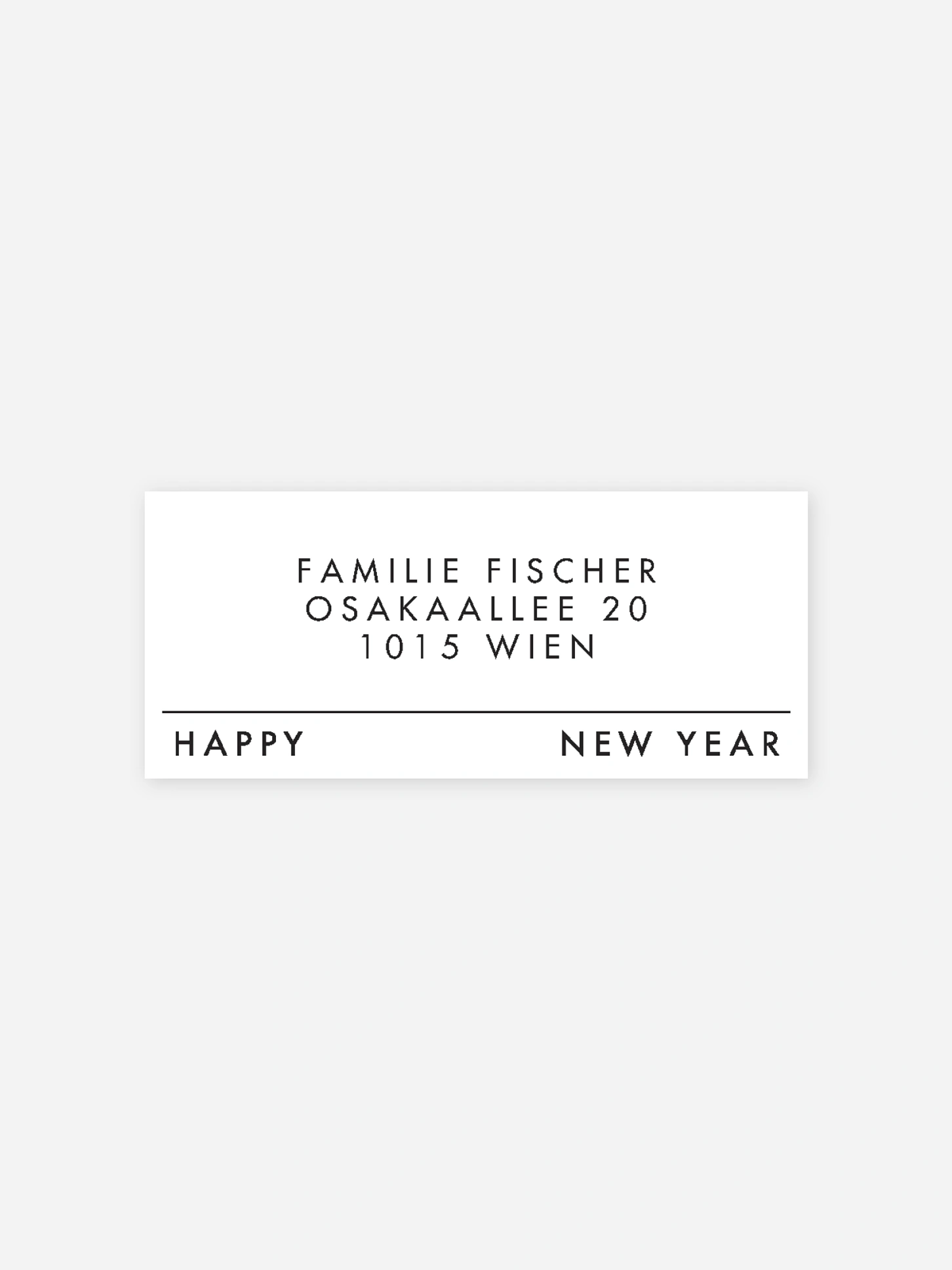 Absenderaufkleber Weihnachten Dear New Year
