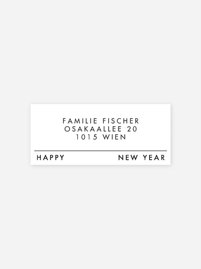 Absenderaufkleber Weihnachten Dear New Year