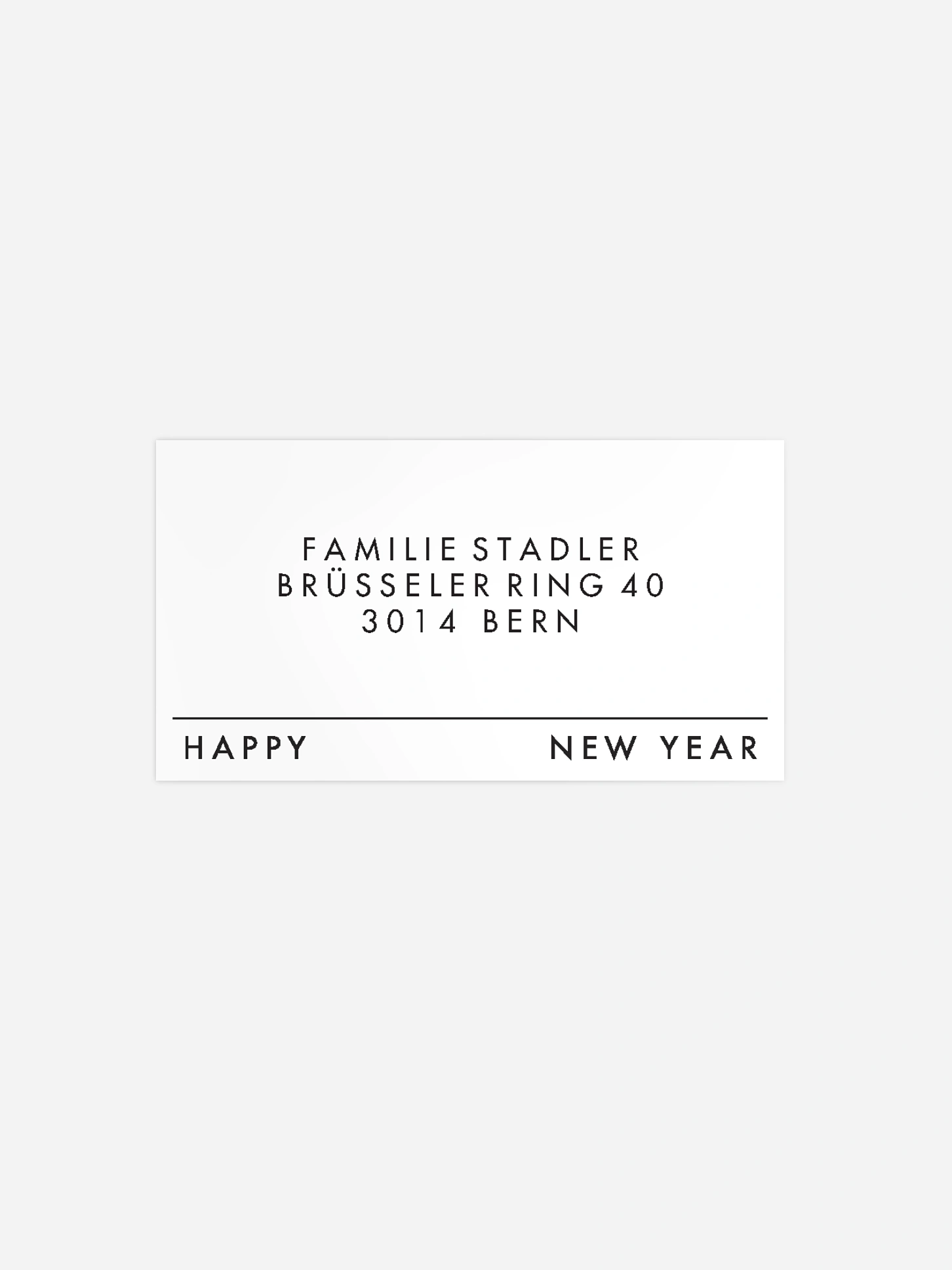 Empfängeraufkleber Weihnachten Dear New Year