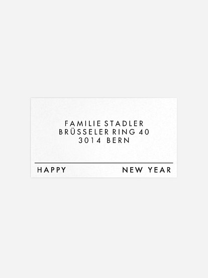 Empfängeraufkleber Weihnachten Dear New Year